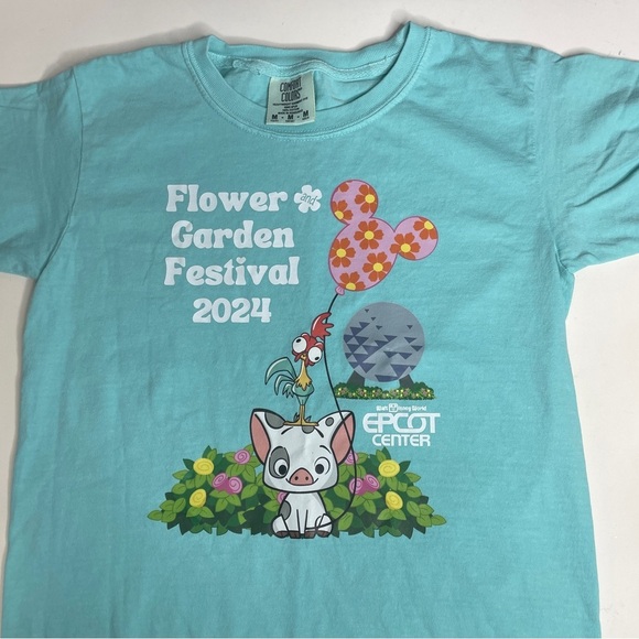 Comfort Colors Size M Kids Disney World Epcot Flower And Garden Festival Tee - Picture 1 of 6